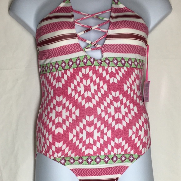 🛍Emme Jordan 1-Piece Swim Suit, Sz L (juniors) - Picture 4 of 8